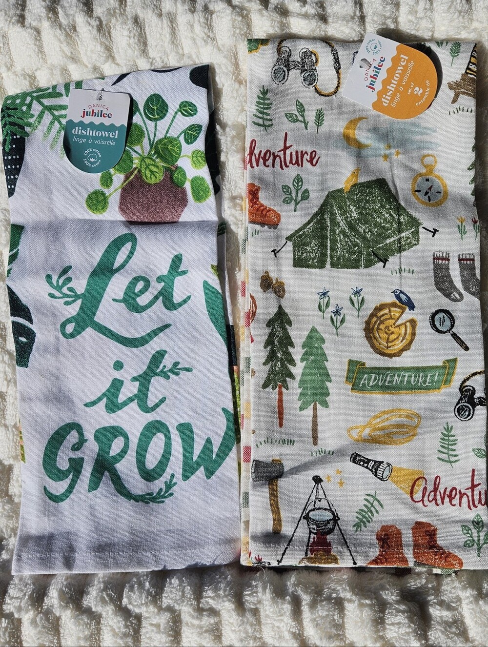Danica Jubilee Tea Towels – Let It Grow & Out & About – 3 New